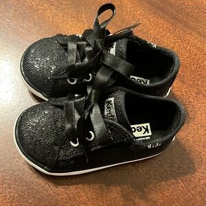 Keds toddler Black Glitter Sneakers